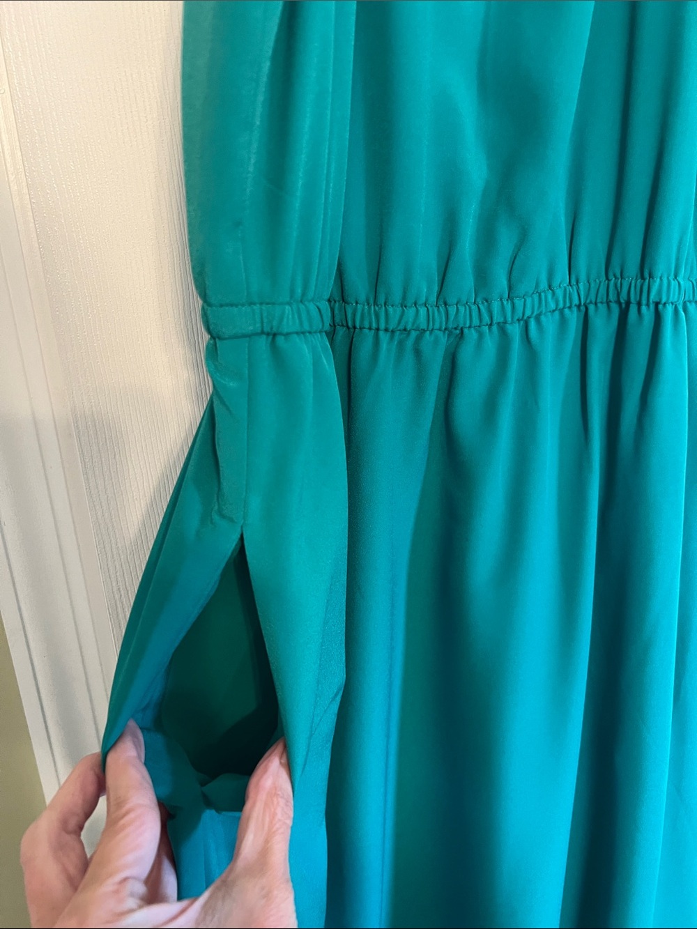 Banana Republic Green Halter Tie-Neck Maxi Dress - Picture 4 of 6